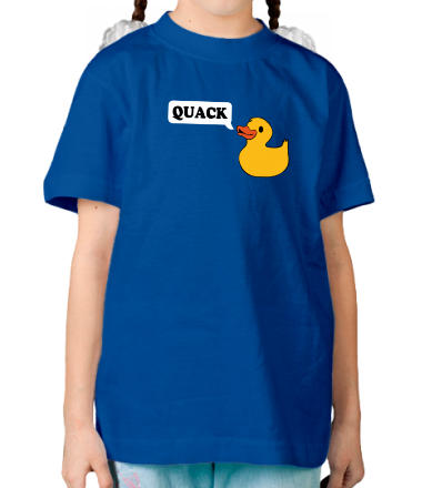 Детская футболка утка говорит quack