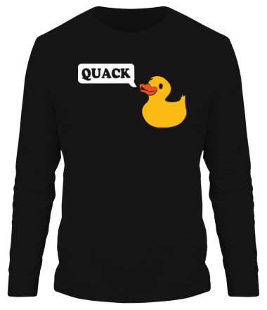 Мужская футболка длинный рукав утка говорит quack