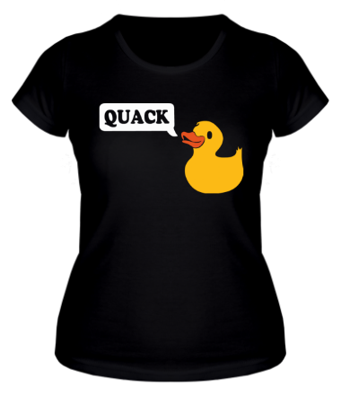 Женская футболка утка говорит quack