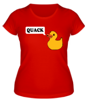 Женская футболка утка говорит quack фото